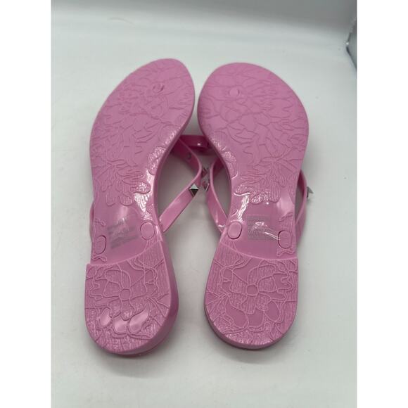 NIB DV Dolce Vita Sunkissed Pink Studded Jelly Thong Sandals Size 9 - Picture 5 of 9